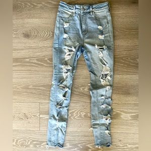 American Eagle Women’s Very Ripped Super Stretch Super Hi-Rise Jegging Size 4